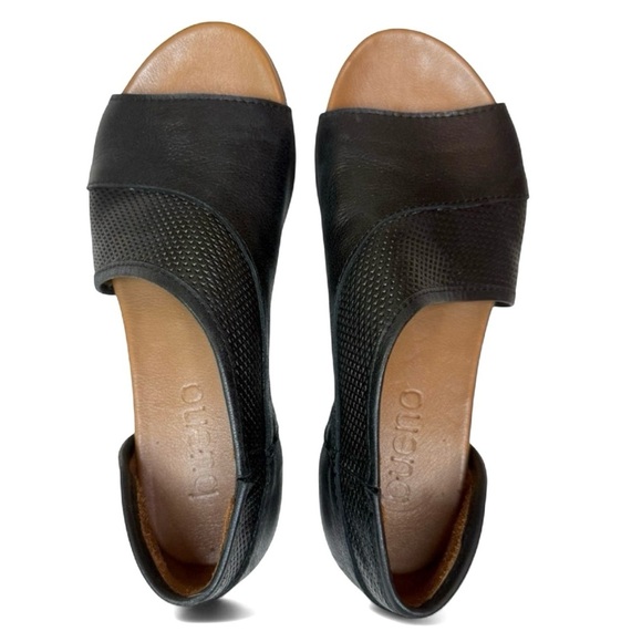 Bueno Tahiti Slip On Asymmetrical Flat Sandal Black Comfortable Size 38, US 7.5 - Picture 6 of 8